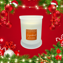 Load image into Gallery viewer, Gingerbread soy wax candle Monaco frosted glass jar