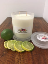 Load image into Gallery viewer, Finger Lime and Myrtle Scented Soy Candle