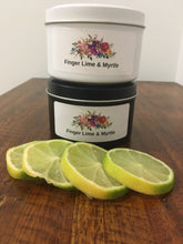 Load image into Gallery viewer, Finger Lime and Myrtle Scented Soy Candle