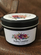 Load image into Gallery viewer, Sultry Leather Scented Soy Candle