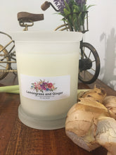 Load image into Gallery viewer, Lemongrass and Ginger Scented Soy Candle