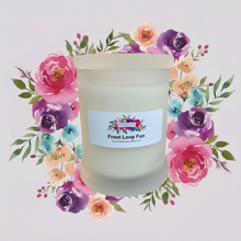 Load image into Gallery viewer, Rendezvous Candle Co From Loop Fun frosted Monaco glass jar on lavender floral background
