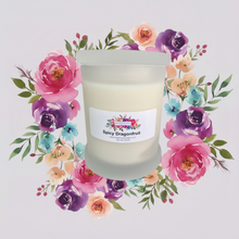 Load image into Gallery viewer, Rendezvous Candle Co Spicy Dragonfruit Monaco Glass Jar on Lavender Floral background
