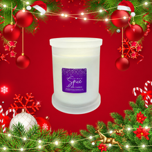 Load image into Gallery viewer, Christmas Spice soy wax candle Monaco frosted glass jar
