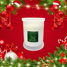 Load image into Gallery viewer, Christmas Forest soy wax candle Monaco frosted glass jar
