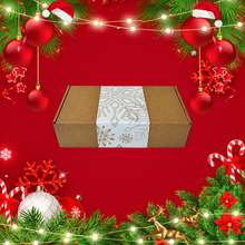 Load image into Gallery viewer, Christmas Little Sampler Trio Box with three festive tin candles
