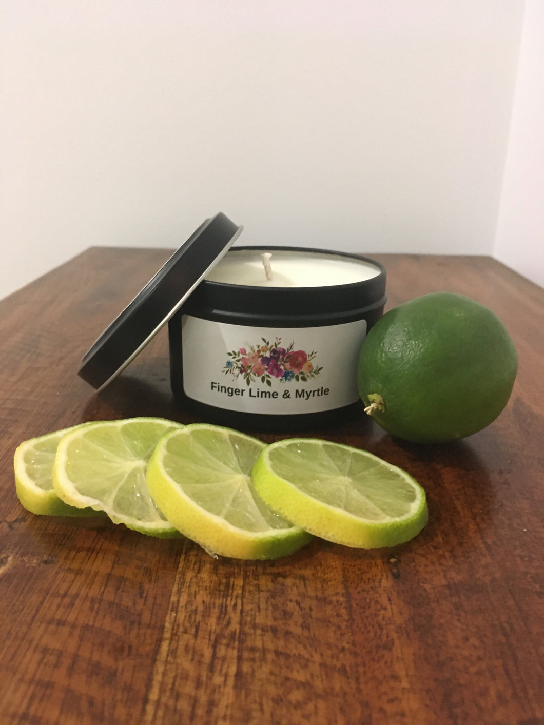 Finger Lime and Myrtle Scented Soy Candle